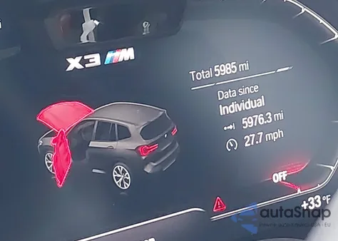 2024 BMW X3 M z USA, uszkodzony, nr VIN 5YM13EC00R9U41079